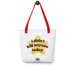 Load image into Gallery viewer, Gold Star White Tote Bag