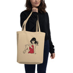 Load image into Gallery viewer, Red Dress Girl Tote Bag
