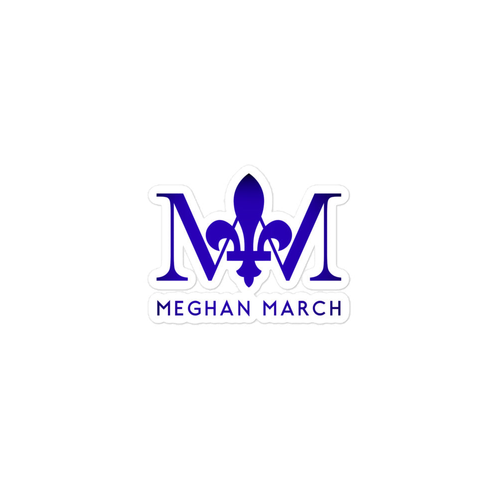 Meghan March Indigo Logo Sticker