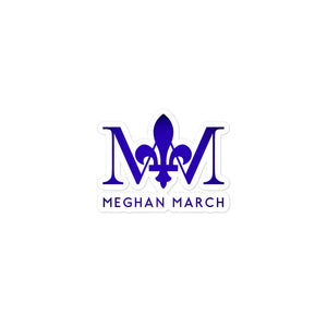 Meghan March Indigo Logo Sticker