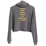 Load image into Gallery viewer, Beneath Series Heroes Crop Hoodie with Embroidered Logo