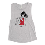 Load image into Gallery viewer, Red Dress Girl Ladies’ Muscle Tank

