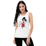 Load image into Gallery viewer, Red Dress Girl Ladies’ Muscle Tank
