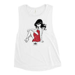 Load image into Gallery viewer, Red Dress Girl Ladies’ Muscle Tank