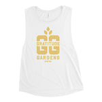 Load image into Gallery viewer, Gratitude Gardens Gold Ladies’ Muscle Tank
