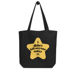 Load image into Gallery viewer, Gold Star Black Tote Bag
