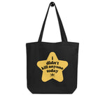 Load image into Gallery viewer, Gold Star Black Tote Bag
