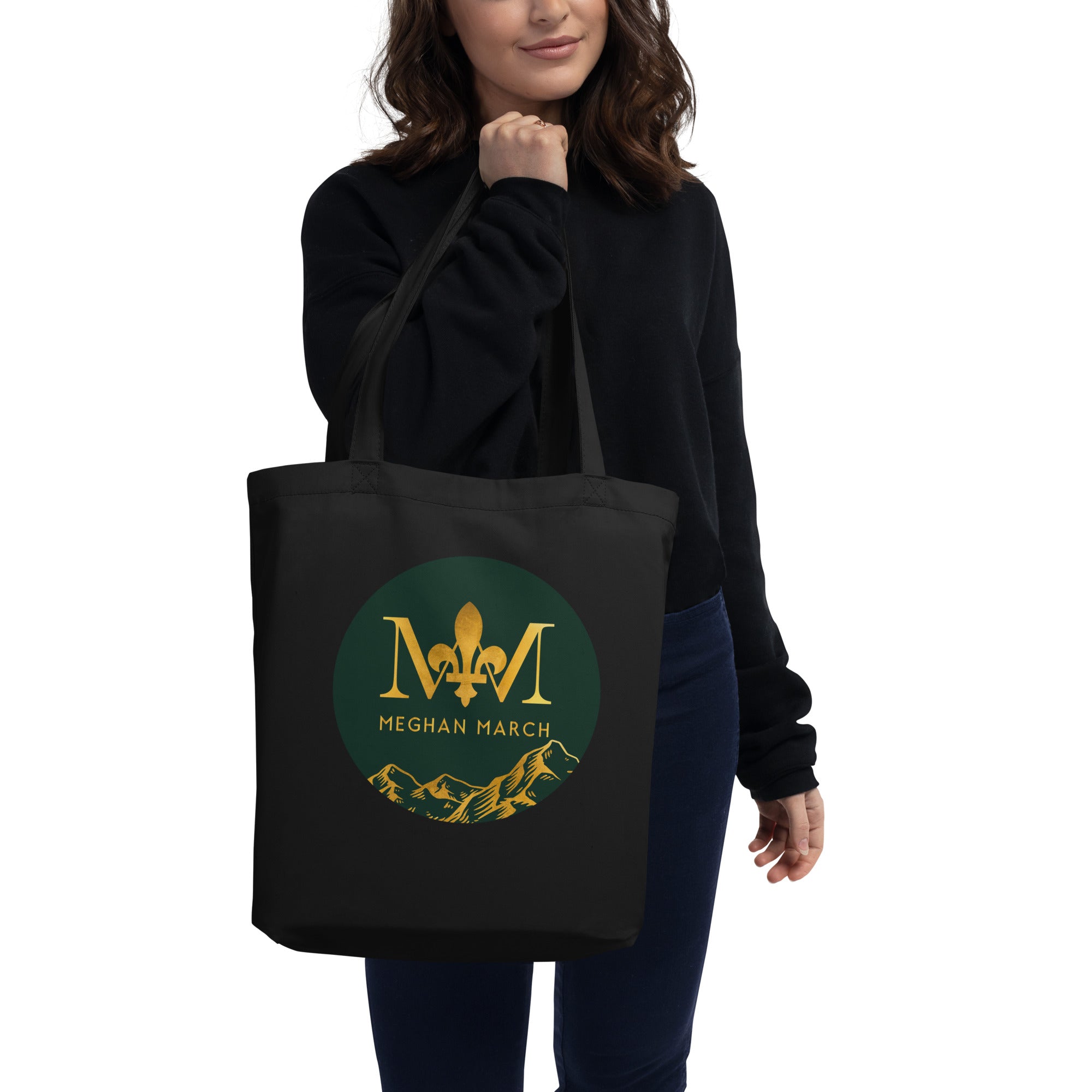 Meghan March Green Logo Tote Bag