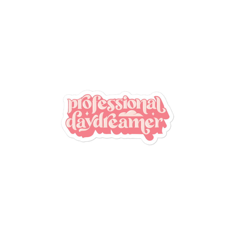 Professional Daydreamer Pink Sticker