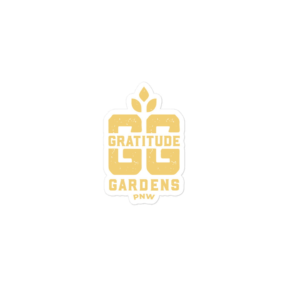 Gratitude Gardens Gold Sticker