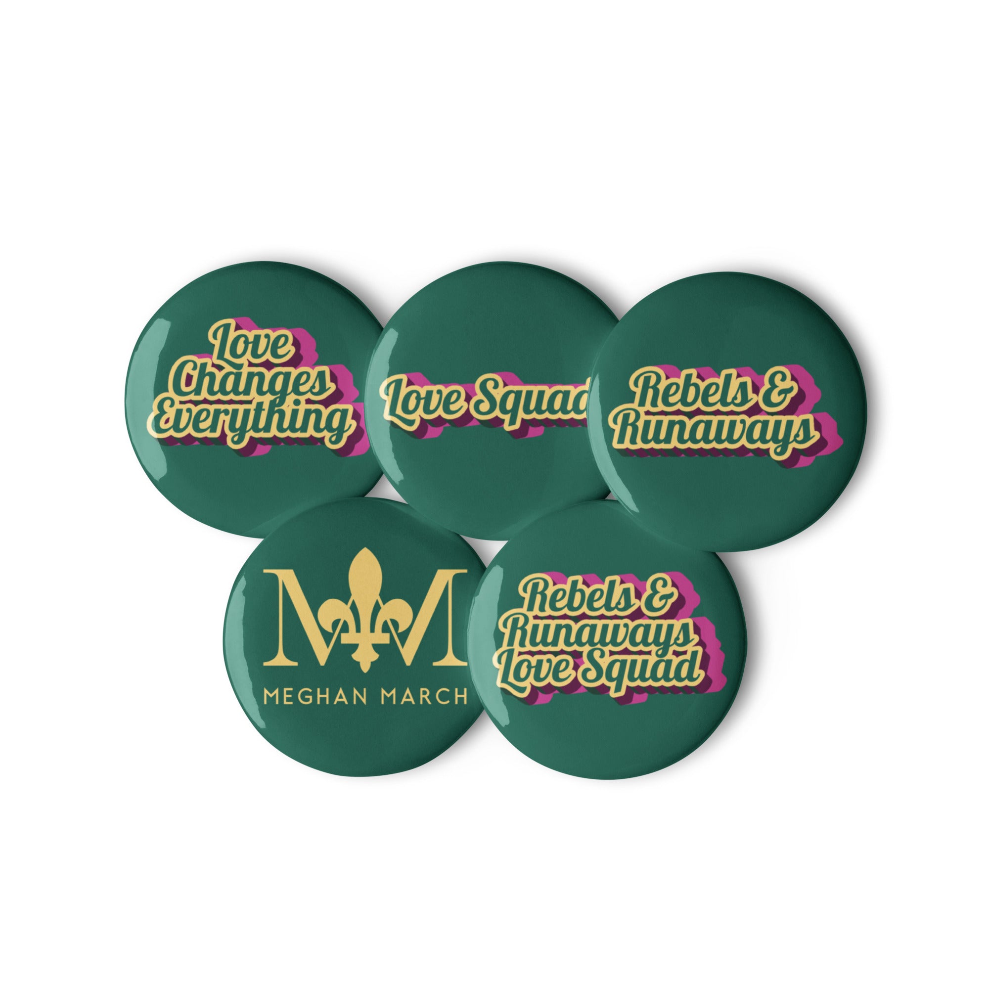 Love Squad Set of Pin Buttons