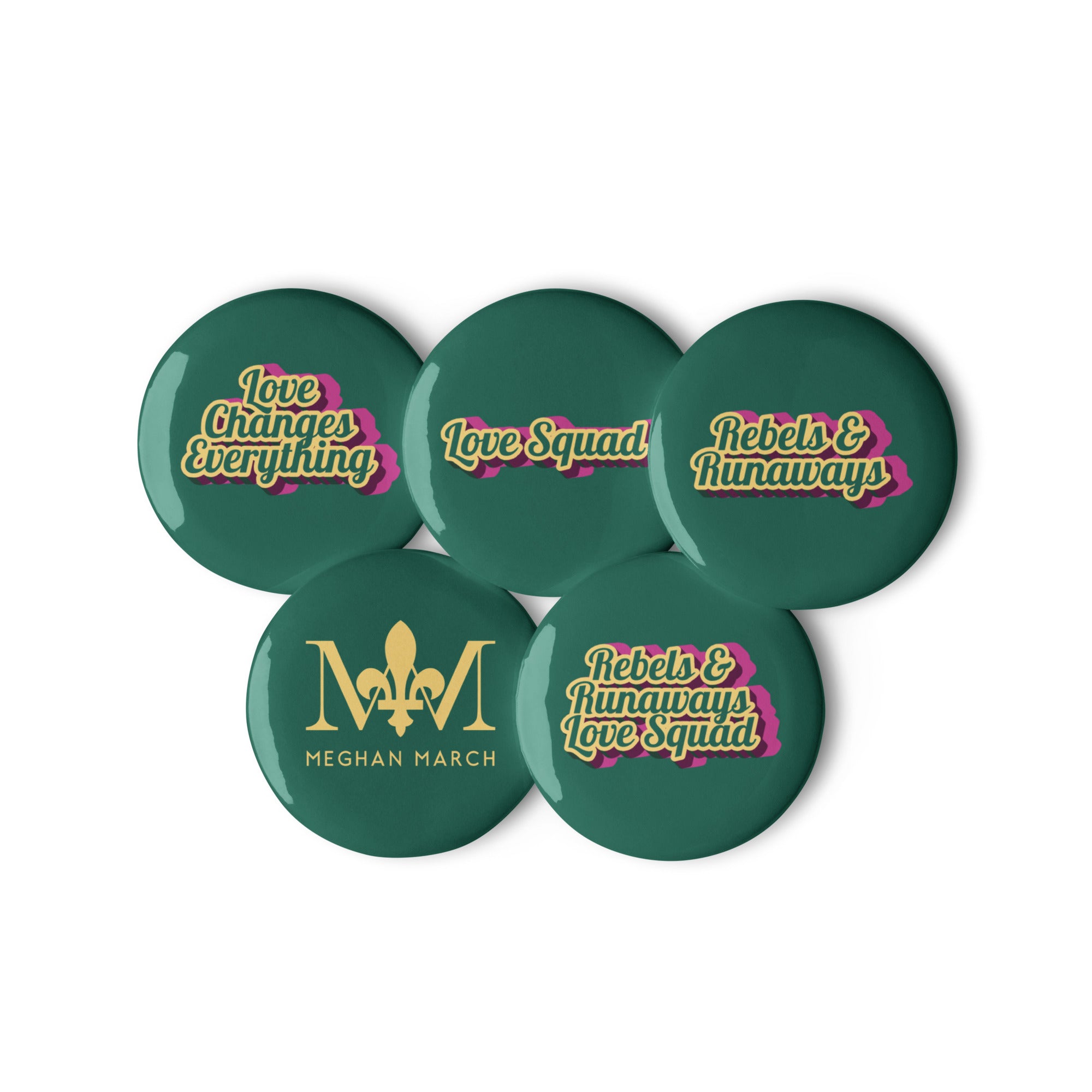 Love Squad Set of Pin Buttons