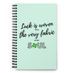 Load image into Gallery viewer, Luck is Woven Green Notebook

