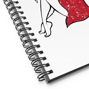 Red Dress Girl Spiral Notebook