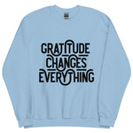 Load image into Gallery viewer, Gratitude Changes Everything Black Graphic Sweatshirt
