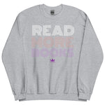 Load image into Gallery viewer, Read More Books Purple Graphic Sweatshirt
