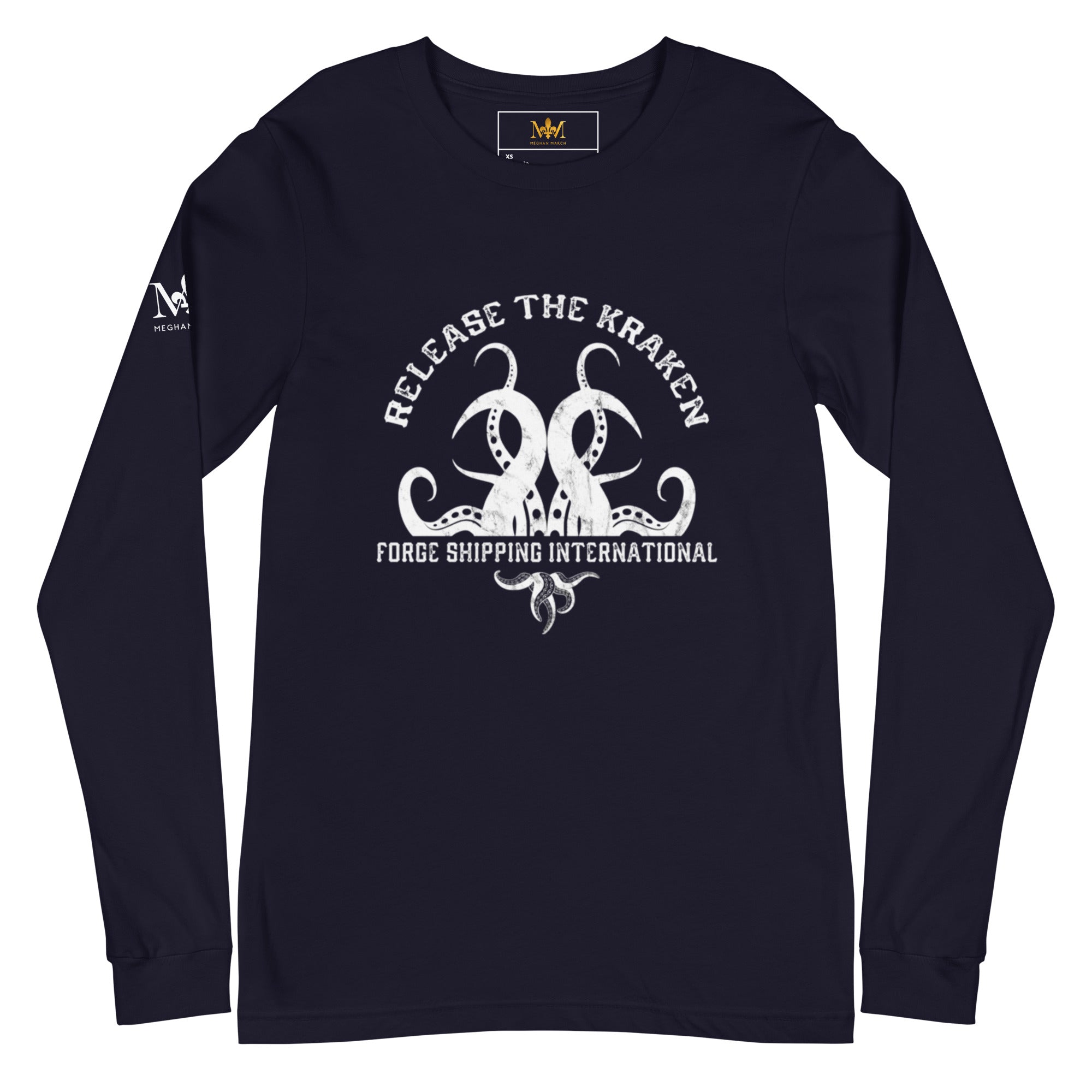 Release the Kraken White Logo Long Sleeve Tee