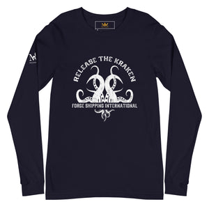 Release the Kraken White Logo Long Sleeve Tee