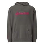 Load image into Gallery viewer, Be More Grateful Magenta Unisex Vintage Wash Premium Hoodie
