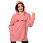 Load image into Gallery viewer, Be More Grateful Magenta Unisex Vintage Wash Premium Hoodie
