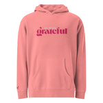 Load image into Gallery viewer, Be More Grateful Magenta Unisex Vintage Wash Premium Hoodie

