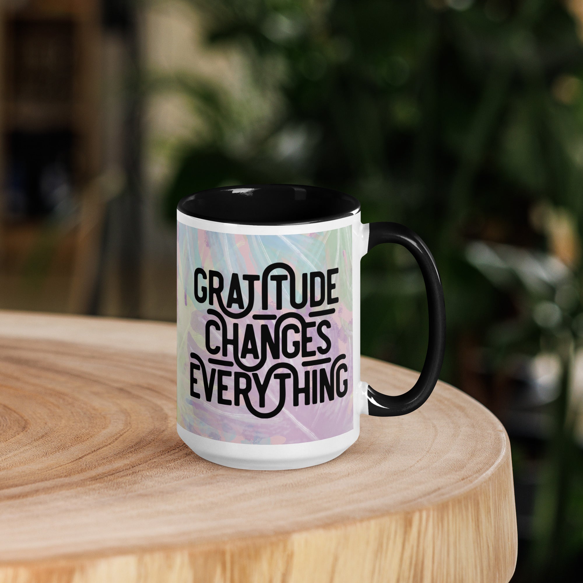 Gratitude Changes Everything Multicolor Mug 15 oz