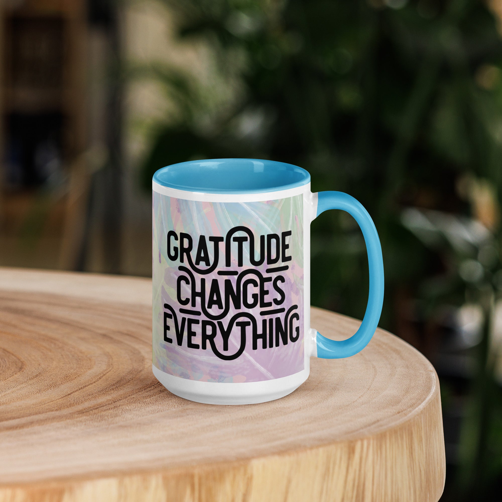 Gratitude Changes Everything Multicolor Mug 15 oz