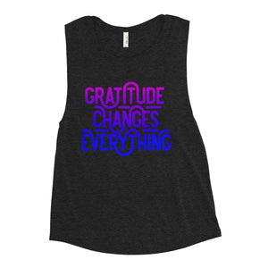 Gratitude Gradient Ladies’ Muscle Tank