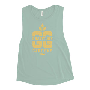 Gratitude Gardens Gold Ladies’ Muscle Tank