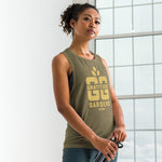 Load image into Gallery viewer, Gratitude Gardens Gold Ladies’ Muscle Tank
