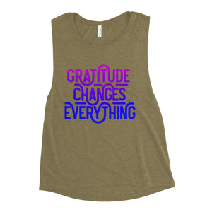 Gratitude Gradient Ladies’ Muscle Tank