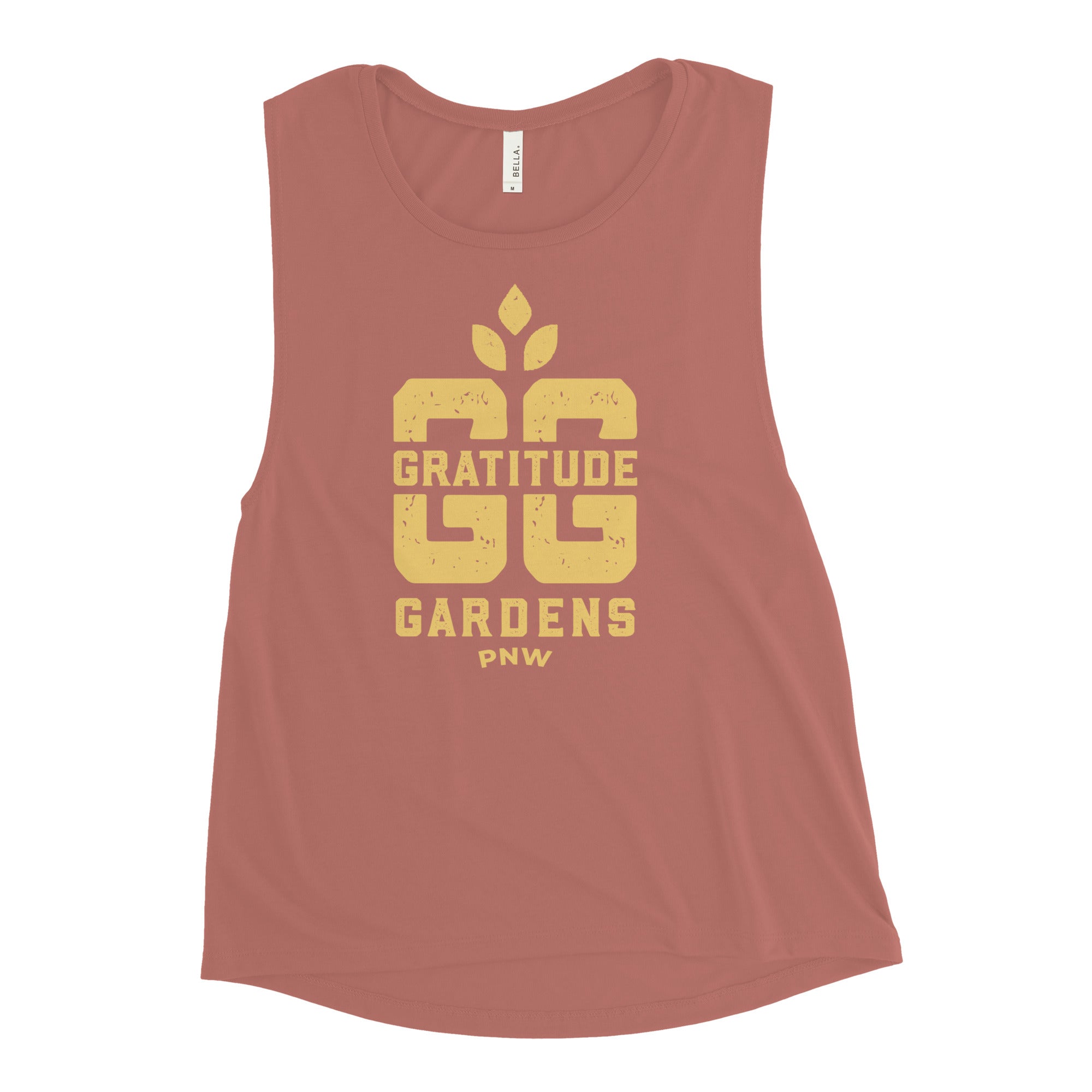 Gratitude Gardens Gold Ladies’ Muscle Tank