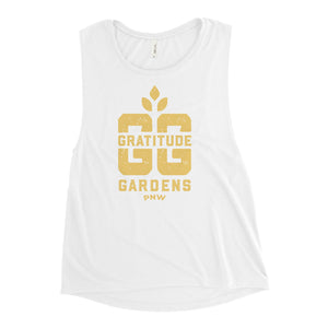 Gratitude Gardens Gold Ladies’ Muscle Tank