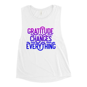Gratitude Gradient Ladies’ Muscle Tank