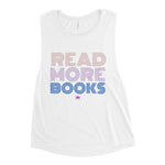 Load image into Gallery viewer, Read More Books Blue Ladies’ Muscle Tank
