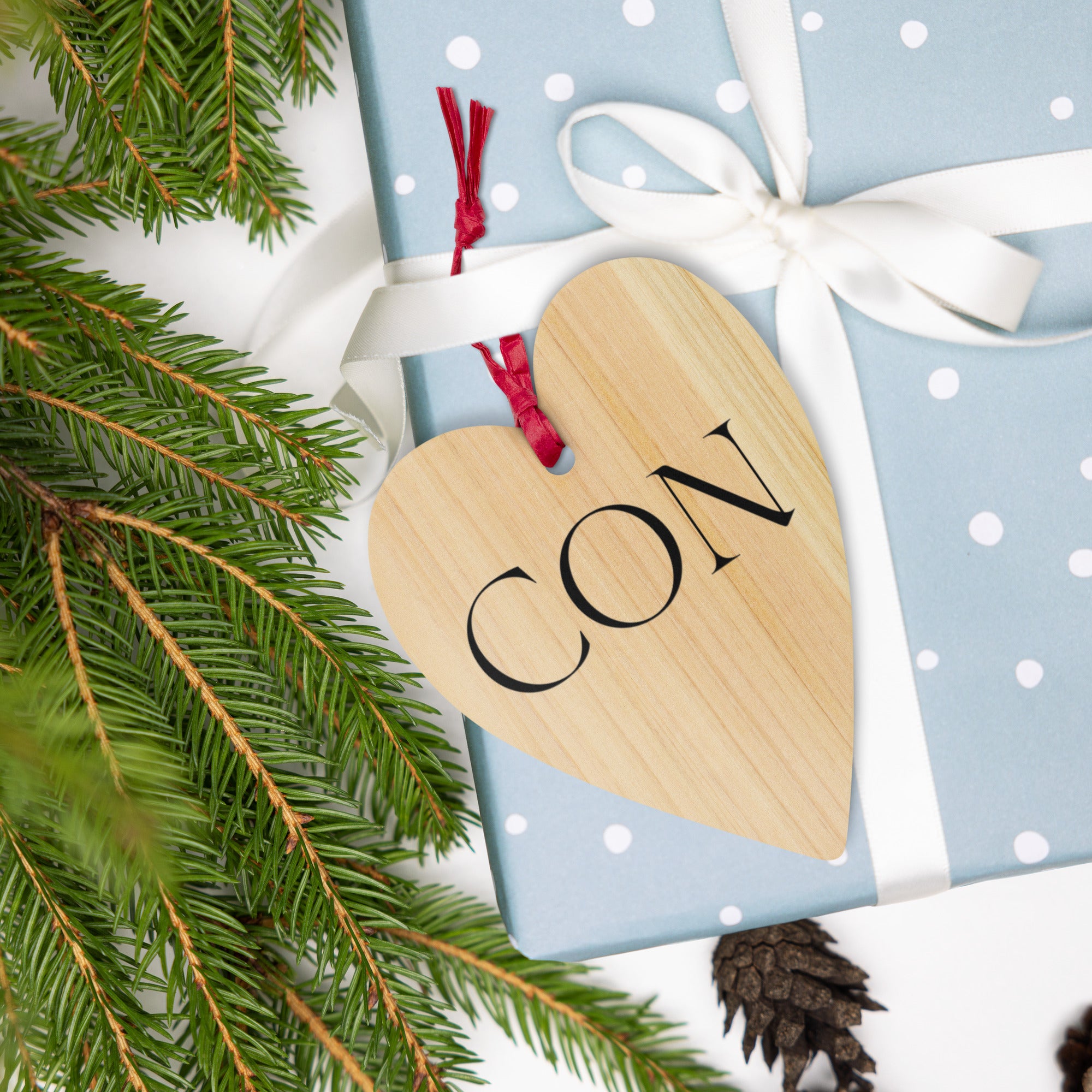 Con Wooden Ornament